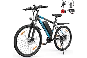 VARUN Bicicleta Electrica, 24"/26"/27.5" Bici Eléctrica Montaña con 48V/36V 13Ah/7.8Ah Batería, Kilometraje 55-100KM, 250W Motor, Bicicleta Electrica Adultos con 21/1 Vel, Ebike con Pantalla LCD