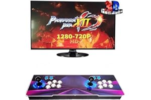 VEGAMED [32000 Games in 1] Classic 3D Arcade Game Console, Pandora's Box Retro Game Machine with Arcade Joystick Double Stick, Support 3D Games, HDMI VGA USB, 1280X720 Full HD Video Game