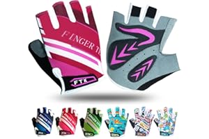 ‎LOVMEAD LOVMEAD Fahrradhandschuhe Kinder Fingerlos für Jungen Mädchen Alter 4-12, MTB Handschuhe Paar Mädchen Jungen Outdoor Sport Rennrad Fahrrad Bike Halbfinger Handschuhe Frühling Sommer