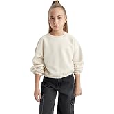 DeFacto Kız &Ccedil;ocuk Regular Fit Bisiklet Yaka Sweatshirt