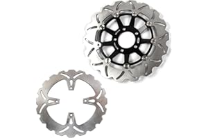 Arashi Disques de frein avant arrière pour S.u.z.u.k.i GS500F 2004-2007 Accessoires de remplacement de moto GS 500 F GS500 500F Noir 2005 2006 GS400 GSF Bandit 400 GS500E