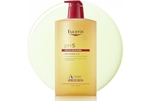 Eucerin pH5 Olio Detergente Doccia 1 L, Olio detergente corpo con Oli Naturali per una detersione quotidiana delicata, Oliodoccia pelle secca e sensibile per tutta la famiglia