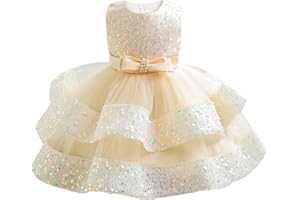 Miipat Vestito da Bambina Paillettes Tulle Senza Maniche Abito da Principessa per Bambina Ragazze in età Prescolare Vestiti da Festa Formali per Compleanni Matrimoni e Concorsi di Bellezza