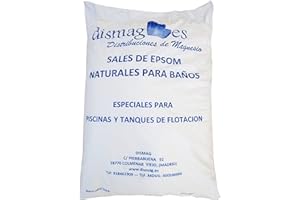 ZEMO Dismag Sales De Epsom Naturales 25KG - Sulfato de magnesio - Sal de Baño Y Cuidado Personal- Relajante y Desintoxicante - Tratamiento corporal (25 KG)