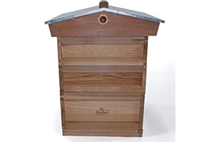 EASIBEE National Pine Bee Hive Starter Kit with Frames and Wax Gabled Roof