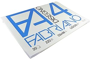 Fabriano F4 05200797, Album da Disegno, Formato 33 x 48 cm, Fogli Lisci, Grammatura 220gr/m2, 20 Fogli