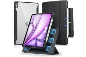 ‎ESR ESR für iPad Air 13 Zoll M3/M2 Hülle, iPad Air 2025/2024 Hülle Stifthalter, abnehmbare magnetische Abdeckung, vertikaler Ständer, unterstützt vollständig Pencil Pro/USB-C, Rebound 360 Series, Schwarz