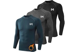 MEETYOO Haut Thermique à Manches Longues pour Homme sous-vêtement Chaud Ski et Sport d'hiver Équipement Technique pour Gym et Fitness