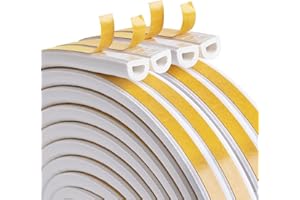 AOYINFE 20M Dichtungsband für Türen Fenster, Schaumstoffband Türdichtung Fenster, für Anti-Kollision/Schalldichter/Wasserdichter/Staubdicht (Weiß)