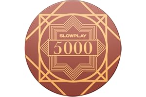 SLOWPLAY Nash - Fichas de póquer de cerámica a granel, fichas de póquer de cerámica de grado casino de 10 gramos para Texas Hold'em, fichas profesionales de 39 mm, paquete de 50 con denominación de