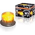 OSRAM LIGHTsignal LED BEACON LIGHT, LED rotating beacon, 360°, amber flashing light, street-legal warning light for cars, trucks and commercial vehicles with 3-bolt fixation