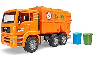 bruder 02760 - MAN TGA Camion à ordures, Collecte des déchets, Camion à ordures, Jouets
