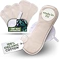 Organic Cotton Reusable Sanitary Pads for Heavy Flow & Incontinence (L+XL+Bag, 6-Pack); High-Temp Washable Period Pads for Women Made in EU; Non-Irritating Towels, Reusable Comfortable Care