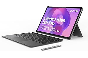 Lenovo Idea Tab Pro - Tablette Tactile, IA intégrée 12.7'' 3K, 144Hz (MediaTek Dimensity 8300, 8Coeurs, RAM 8Go, UFS 4.0 256Go, Android 14, Wifi6E + Bluetooth) Tab Pen Plus + Clavier - Gris