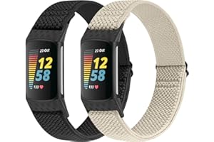 WNIPH Kompatibel mit Fitbit Charge 5 Armband,Elastisches Nylon Verstellbar Dehnbar Stoff Ersatzarmband für Fitbit Charge 5 Uhrenarmbänder Damen Herren