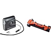 amazon basics Compact Portable 12V 150 PSI Digital Tyre Inflator with Carrying Case & amazon basics Emergency Seat Belt Cutte