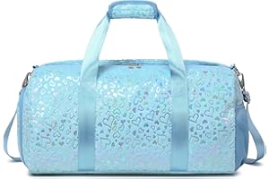 Kimwadalh Borse Sportive per Bambini Ragazze Borsa Sport Bambina Borsone da Viaggio Ragazza con Tracolla,Unicorno Borse per Danza, Balletto, Ginnastica