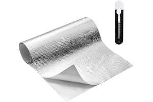 Termiskt blad för isolering av rörledningar, reflekterande isolering för ventilationsrör, självhäftande aluminiumfolie, 60 x