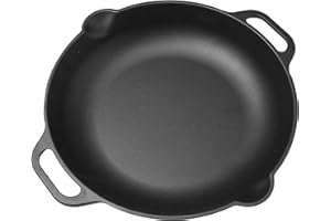 VICTORIA Padella per Paella in Ghisa Smaltata Induzione da 33cm, Adatta per, Fuoco, Barbecue, Forno, Vetroceramica e Gas, Cast Iron Skillet Senza Sostanze Tossiche, Senza PTFE e PFOA