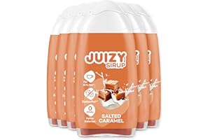 ‎JUIZY WOW JUIZY WOW Salted Caramel Kaffee | Zuckerfrei Flavour Drops | 6 x 65ml gesalzenes Karamell Aroma | Natürlicher Getränkesirup | Zero Kalorien Vegan