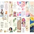 Brandian 16pcs Aesthetic Bookmarks - Specially Designed Non-Magnetic Paper Bookmarks for Books - Multicolored 004