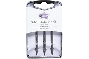 Brause 300065B - Confezione di 3 pennini in metallo Ècolière