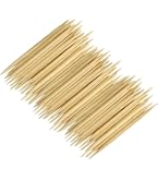 200 Bastoncini Da Cocktail In Bambù Con Perla Oro - Stuzzicadenti Decorativi Per Buffet, Frutta E Bevande, 12 Cm - 2