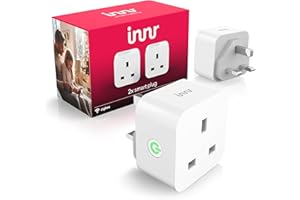 Innr Zigbee Smart Plug, Works with Hue* and Alexa, Works as Zigbee Repeater, Power Monitoring, Smart Socket, 2-Pack