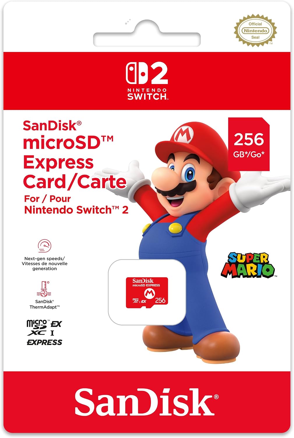 Nintendo SanDisk microSD Express Card for Nintendo Switch 2
