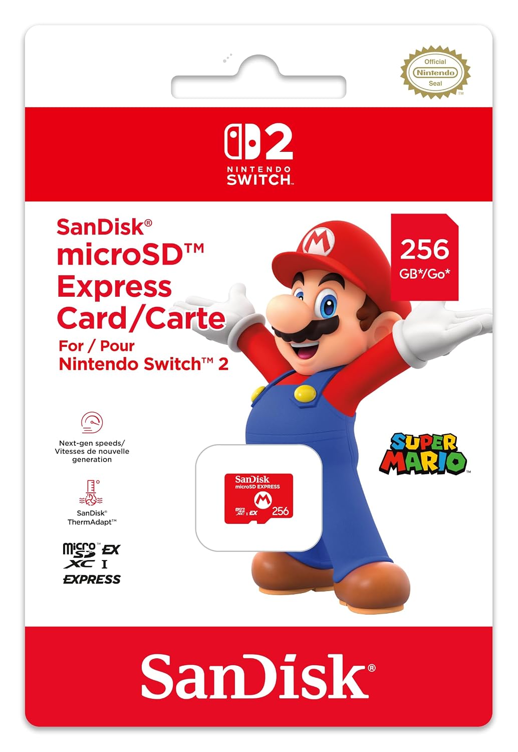 Nintendo Switch 2 Micro SD-kaart, SanDisk
