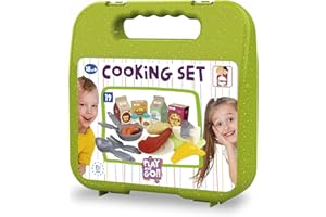 Chicos - Set Cucina Portatile per Bambini | Valigetta Gioco con 19 Accessori da Cucina | Gioco di Ruolo Educativo | Giocattolo per Bambini 2+ Anni in su (87102)