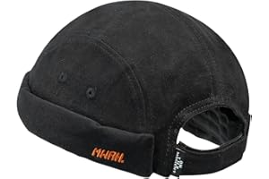 NOTHERS Clape 5 Panel Docker Hat Bonnet Docker en Coton Casquette sans Visière Bonnet de Marin Homme Femme Rolled Cuff Brimless Hat