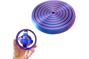 EMBHLITFE 3D Printed Fidget Toy for Adults & Kids - Steampunk Interstellar Sphere with 360° Rotation, Stress Relief Desk Toy, PLA Spiral Galaxy Spinner (9.5cm) for Office & Home Use (Purple 2)