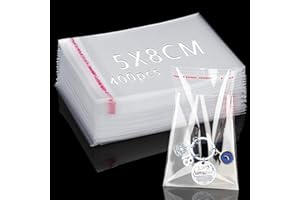 LONELY HIGH HEELS 400 Piezas Bolsas Plastico Bolsas Transparentes Bolsa Celofan OPP 5x8cm Bolsas Celofan Autoadhesivas Bolsitas Plastico Pequeñas Bolsas Celofan para Regalos Joyas Tarjetas Chuches Bombones