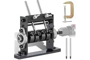 Mxmoonant Strumento spelafili 2 coltelli per cavo da Φ 1 a 30 mm, macchina spelafili a manovella in rame, trapano collegabile, con fibbia di fissaggio tipo G e 2 lame di ricambio
