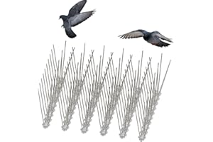 YODEN Bird Spikes (6Pack) Stainless Steel Pigeon Spikes Powerful Deterrent To Birds, Crows And Woodpeckers, For Gardens And Windows Per Piece25 Cm