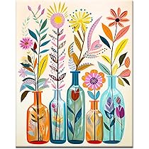 Malen Nach Zahlen Blume Alpaka - DIY MalSet Für Erwachsene 30x40cm Mit Acrylfarben & Pinseln