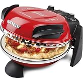 G3Ferrari Delizia Pizza Makinesi 3 Taş Tabanlı 400&deg;C Pizza Fırını &ndash; Evde Taş Fırın Lezzeti Sunan İtalyan Pizza Oven - Kırmızı