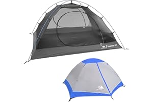 Hyke & Byke Yosemite Tienda de Campaña para 1 o 2 Personas con Suelo – Tienda de Campaña Ligera para Mochileros – Tienda de Campaña con Dos Puertas en Forma de Domo