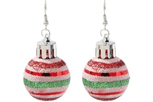 NUOGUAYI Weihnachtsohrringe, Weihnachtsohrringe Damen, Baumeln Ohrringe, Kreativ Weihnachten Ohrringe, Weihnachts Ohrringe Kinder, Ohrringe für Damen, Weihnachtsdekorationen für Mädchen und Frauen