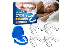 NAILPRETTY 4 Pièces Gouttiere Dentaire Bruxisme, 2 Tailles Protecteurs Buccaux, Protege Dent Nuit, Régulier Goutiere Dent Bruxisme, Améliore La Qualité Du Sommeil