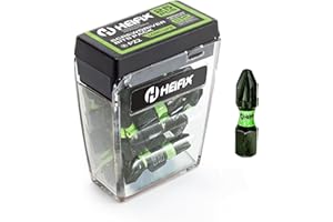 Heifix 25 x 25mm PZ2 Heifix Impact Screwdriver Magnetised Drill Screw Bit Sets PZ2 PH2 TicTac Box Multiple Sizes