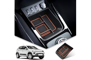 BIBIBO Contenitore per console centrale per Dacia Spring Electric EV 2021 2022 2023, organizer con tappetino antiscivolo, bracciolo centrale, conchiglie per console, braccioli auto