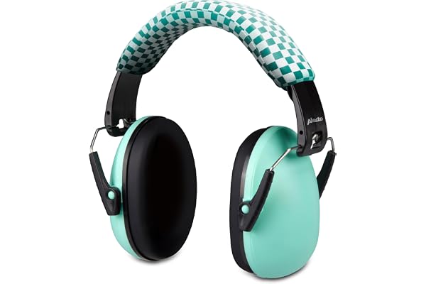 Alecto BV71 casque antibruit pour enfants - protection auditive 29 dB SNR, pliable, léger, réglable - pour concerts, festivals, études - vert