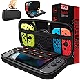 Orzly Carry Case Compatible With Nintendo Switch - BLACK Protective Hard Portable Travel Carry Case Shell Pouch for Nintendo 