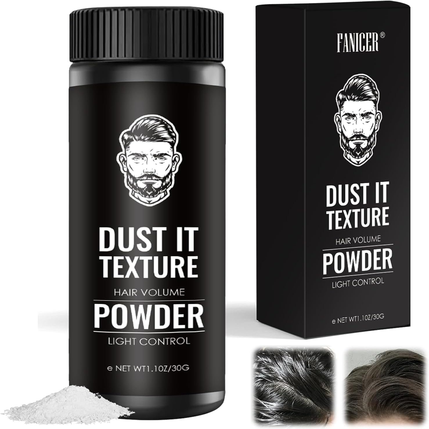 30g Polvos Texturizantes Mate,Polvos para el Pelo,polvo para Dar Volumen al Cabello,Consigue un Cabello con Más Cuerpo y Espesor,sin residuos,para uso diario