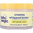 Baby Magic Creamy Whipped Butter | 240g | Soft Powder Scent | Nourishing Formula with Calendula Oil & Aloe | Hypoallergenic & Paraben-Free | Dermatologist Recommended
