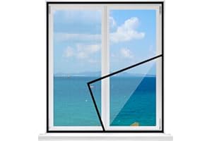ACJSDGL Mosquitera Para Ventanas, 80x100cm Mosquitera Plegable Para Ventanas Correderas, Sin Necesidad De Taladrar, Para Ventanas De Terraza, Cocina, Pasillo, Negro