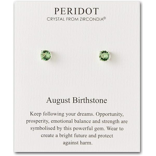 Orecchini A Goccia Con Pietra Portafortuna Di Agosto - Cristalli Peridot E Zircondia Per Un Look Unico - 2