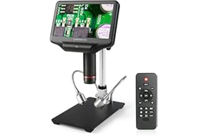 HDMI Digital Microscope LINKMICRO LM407 7'' LCD Digital Microscope for Adults 270X Soldering Microscope with Screen 1080P Photo&Video Metal Stand UV Filter for PCB Repair SMD Soldering